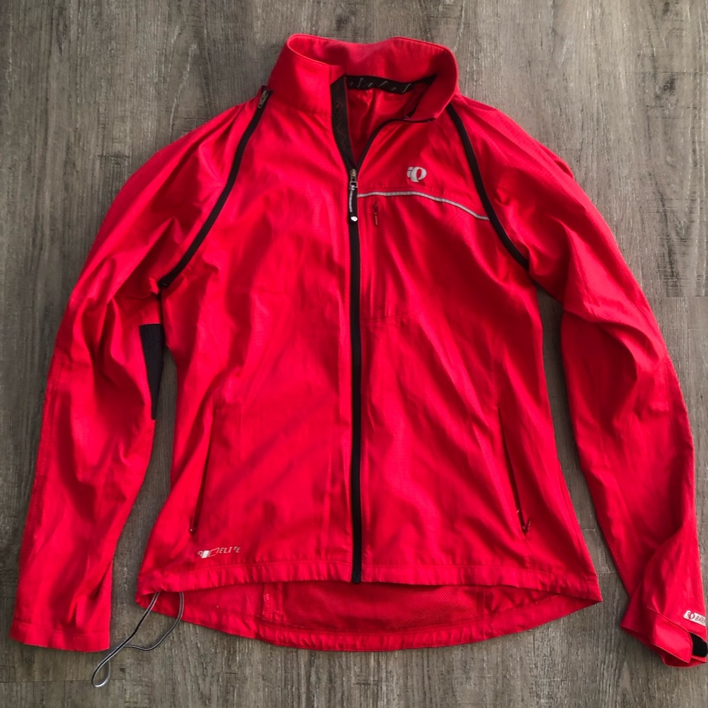 Small/medium-  Pearl Izumi Bright Red Jacket - turns into a vest!